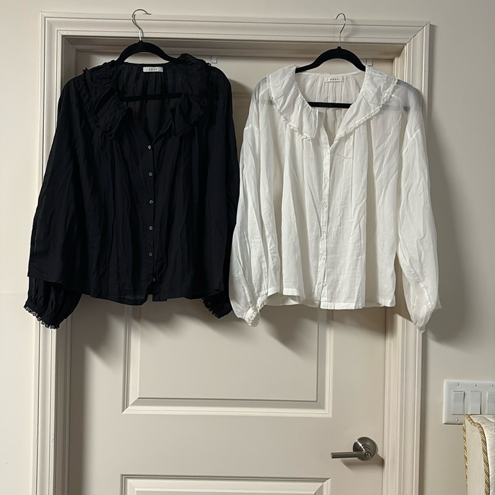 Doen Jana Tops Lot of 2 Black and White XL